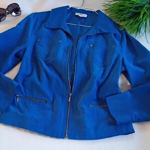 Studio Works Vibrant Blue Bomber Jacket